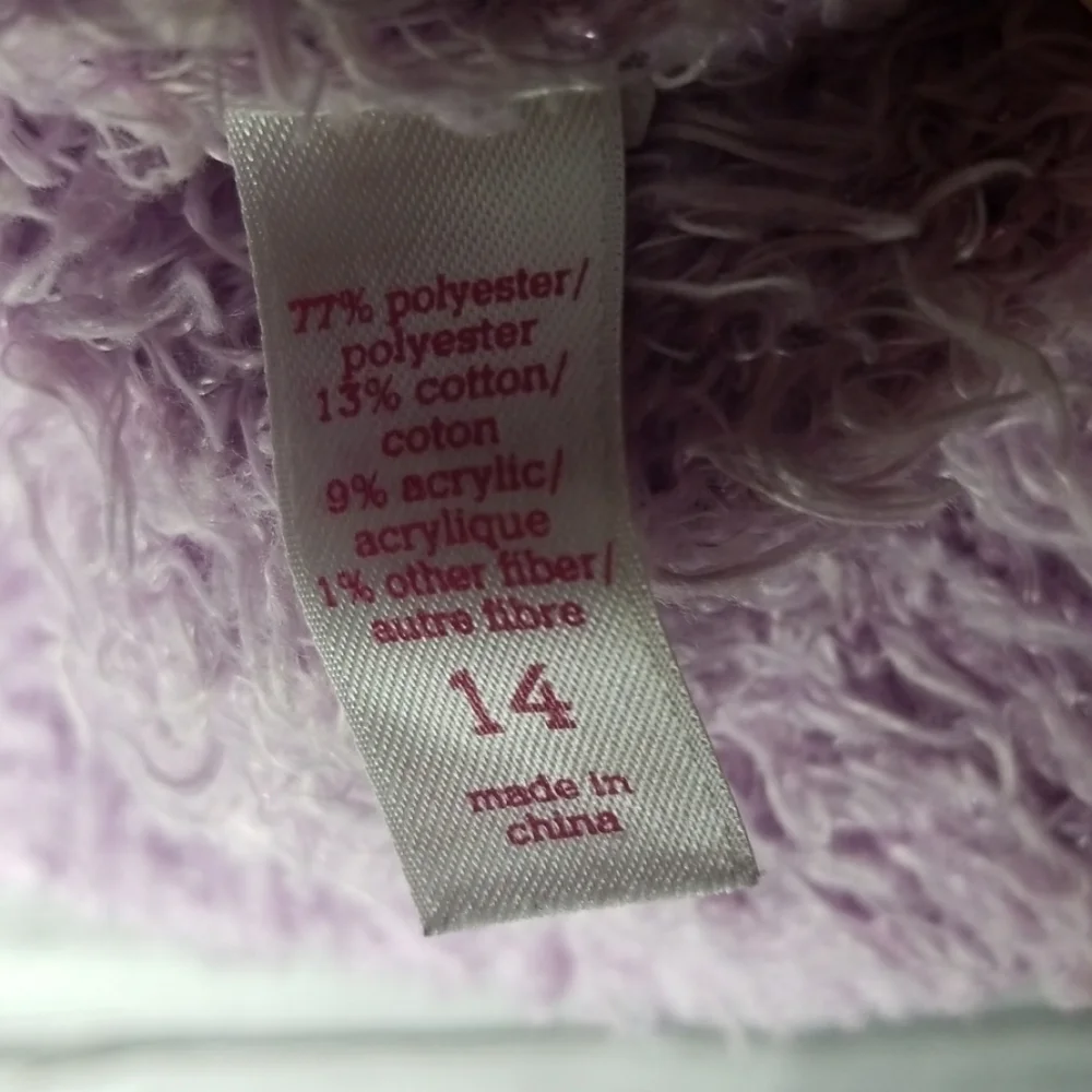 Justice soft sequin long sleeve bling sweater 14